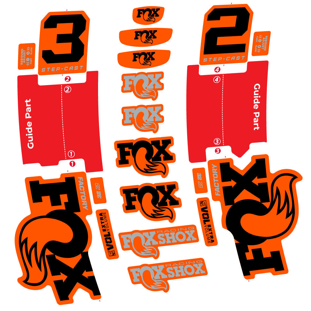 Autocollant Fox 32 Step-Cast Factory 2025, Fourche 29, Autocollant Vélo vinyle