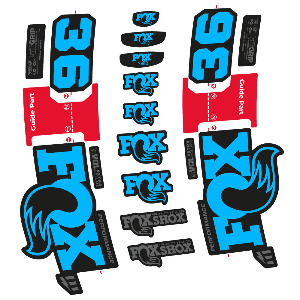 Autocollant Fox 36 Performance E-Optimized, Fourche 29, Autocollant Vélo vinyle