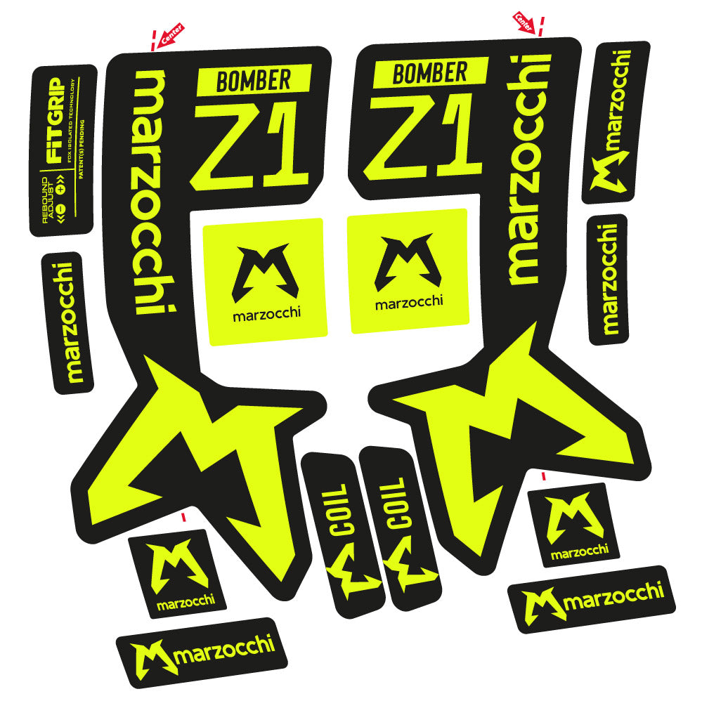 Autocollant Marzocchi Bomber Z1 Mod. 2, Fourche 29, autocollant Vélo vinyle