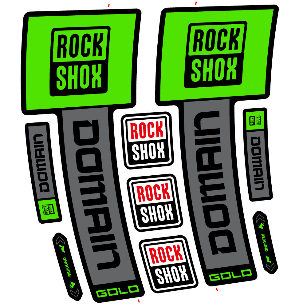 Autocollant RockShox Domain Gold 2025 Ver. 2, Fourche 29, autocollant Vélo vinyle