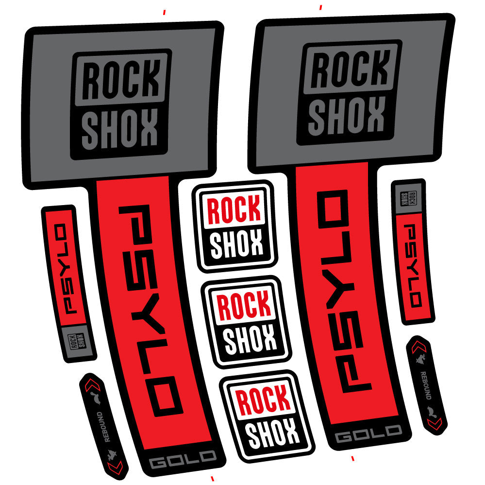 Autocollant RockShox Psylo Gold 2025, Fourche 29, Autocollant vélo vinyle