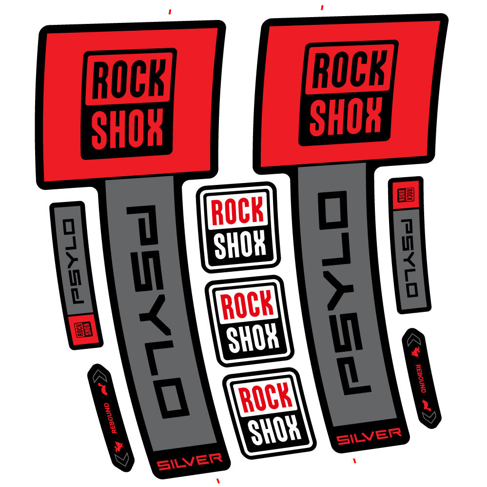 Autocollant RockShox Psylo Silver 2025, Fourche 29, Autocollant Vélo vinyle