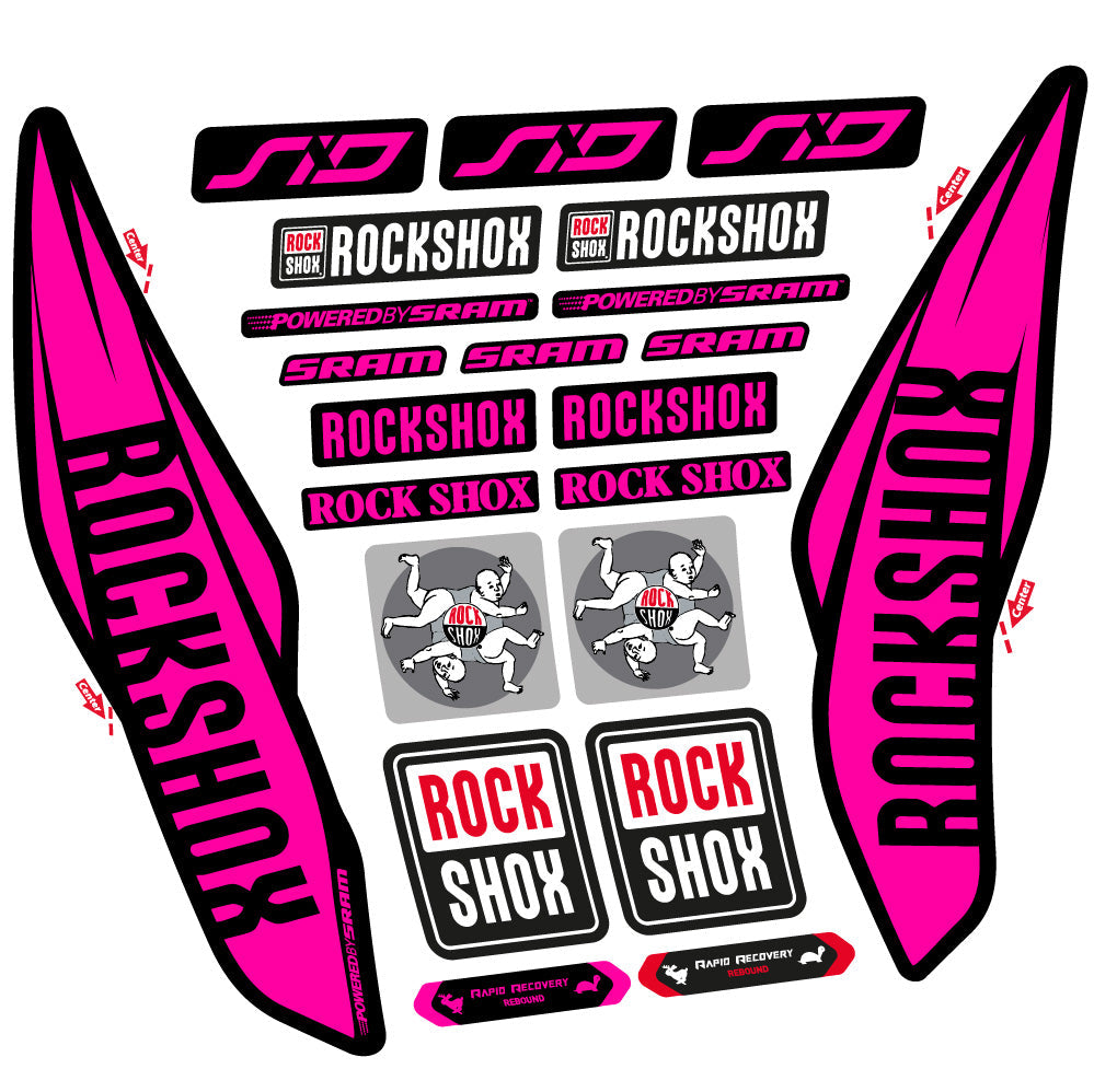 Autocollant Rock Shox Sid 2017, Fourche 29, Autocollant Vélo vinyle