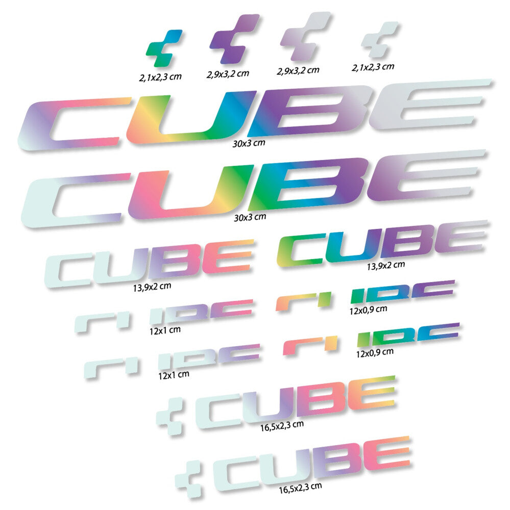 Autocollant Cube, Cadre, Vélo vinyle autocollant
