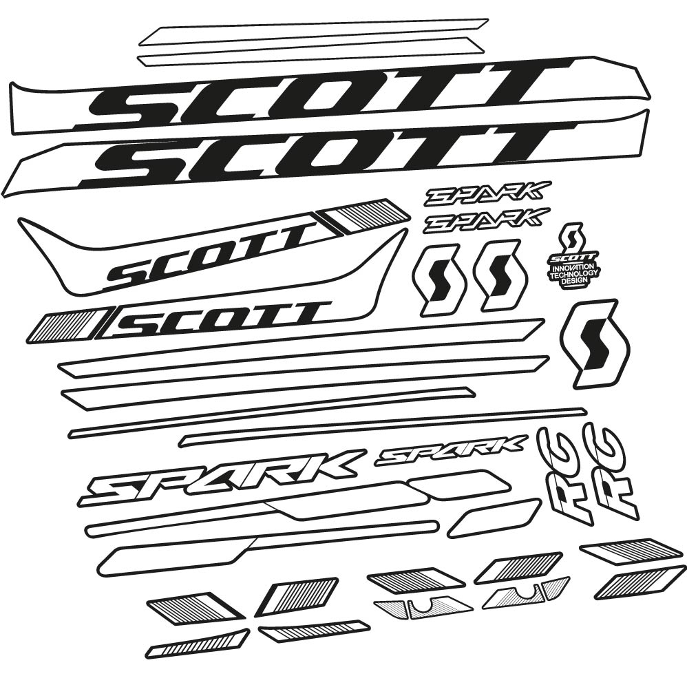Autocollant Scott Spark 930 2017, Cadre, vélo vinyle sticker