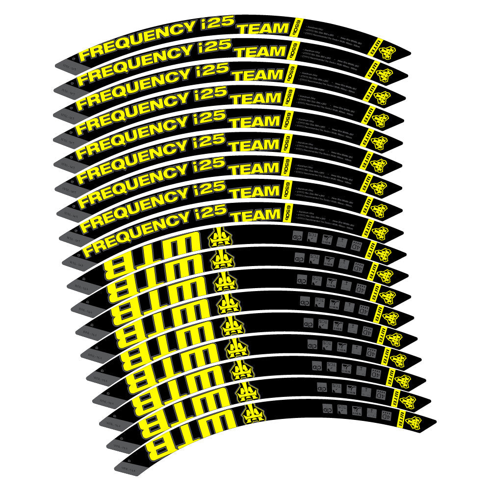 Autocollant WTB Frequency i25 Team, Roues VTT 29, Autocollant Vélo vinyle
