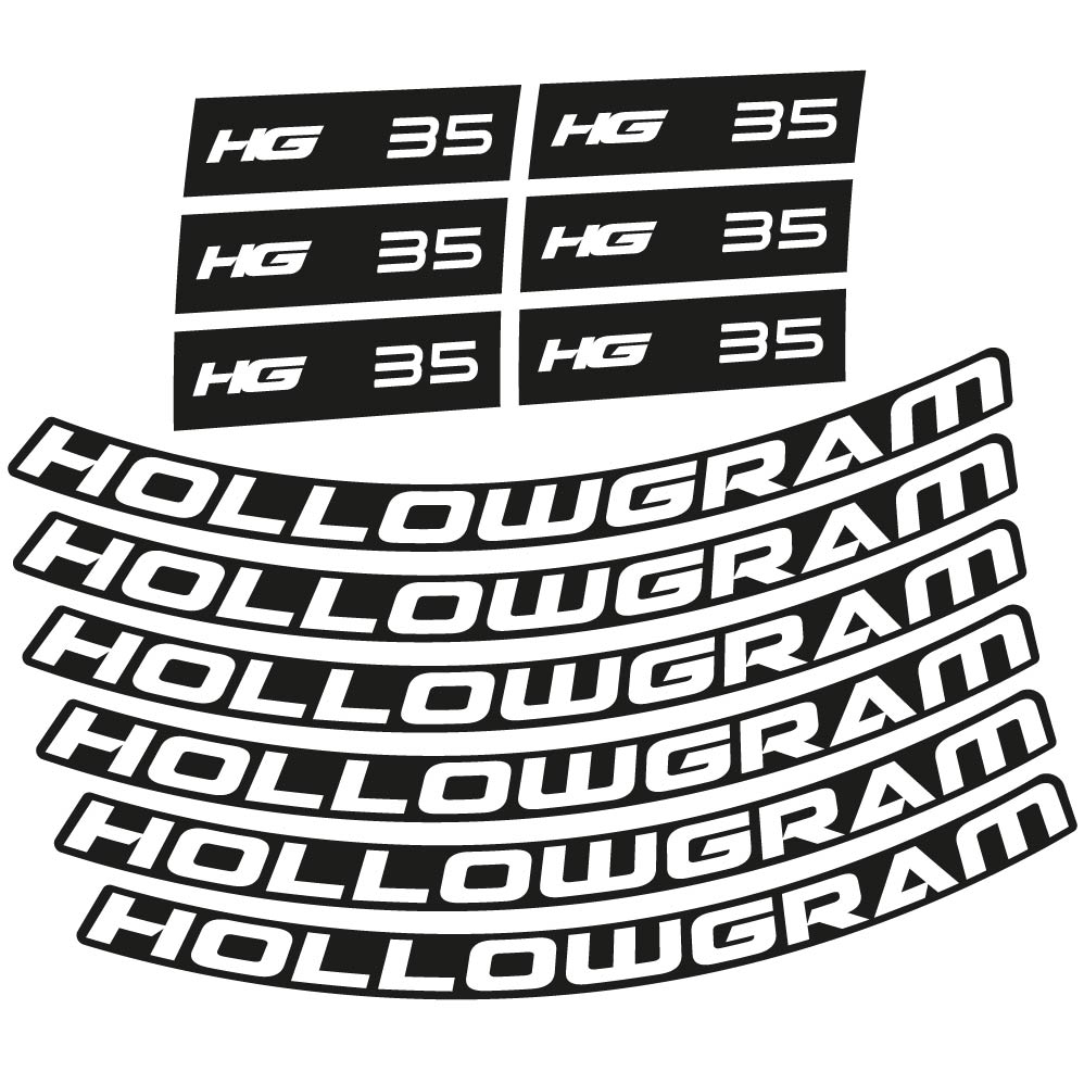 Autocollant Hollowgram HG 35, Roues Route 35mm, Autocollant Vélo vinyle