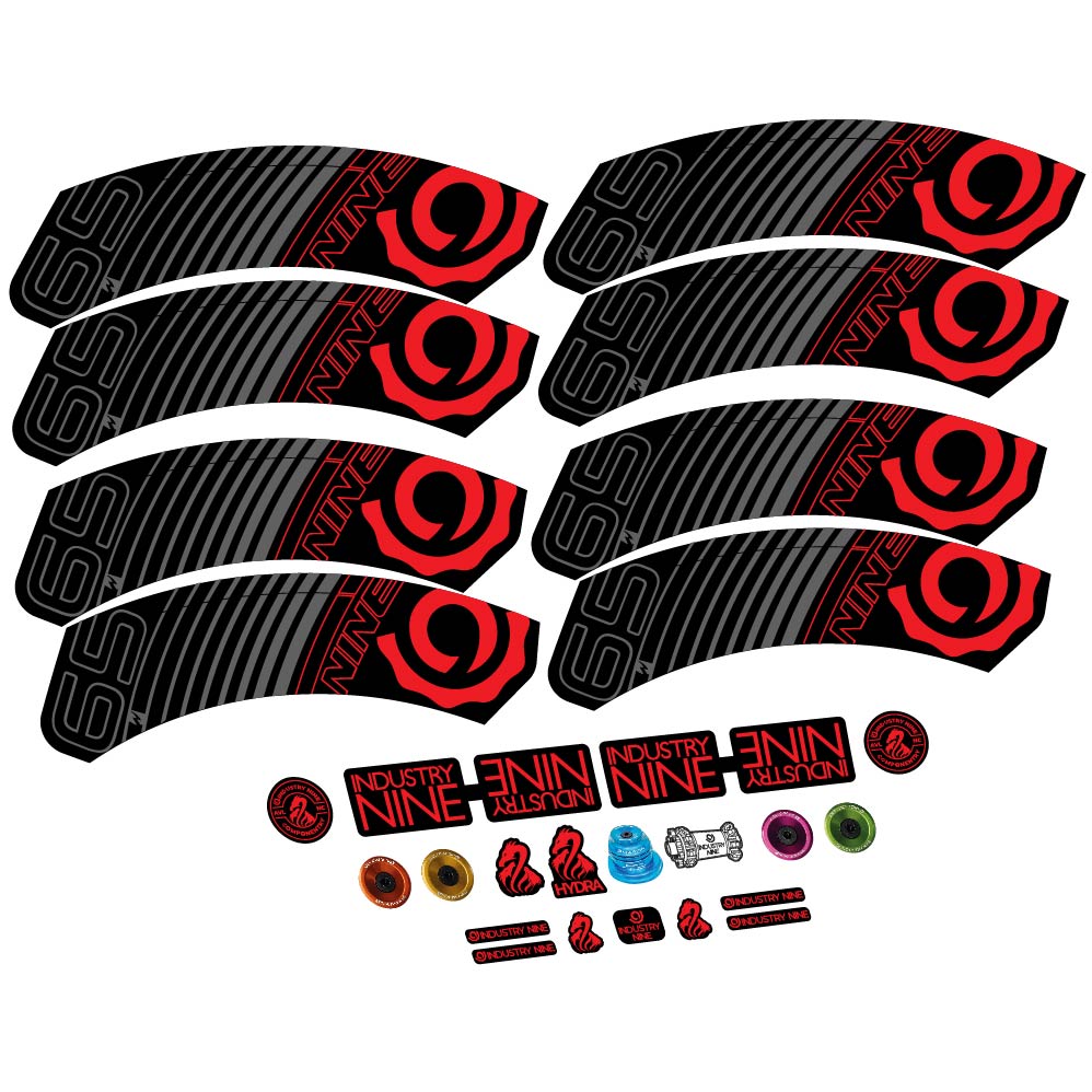 Autocollant Industry Nine i9.65 Carbon, Roues Route 60mm, Autocollant vélo vinyle