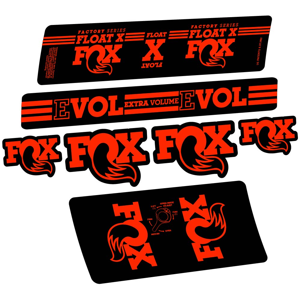 Autocollant Fox Float X Factory 2016, Shock Absorber, Autocollant Vélo vinyle