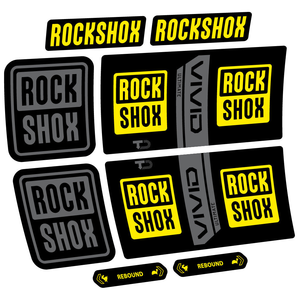 Autocollant RockShox Vivid Coil Ultimate, Shock Absorber, Autocollant vélo vinyle