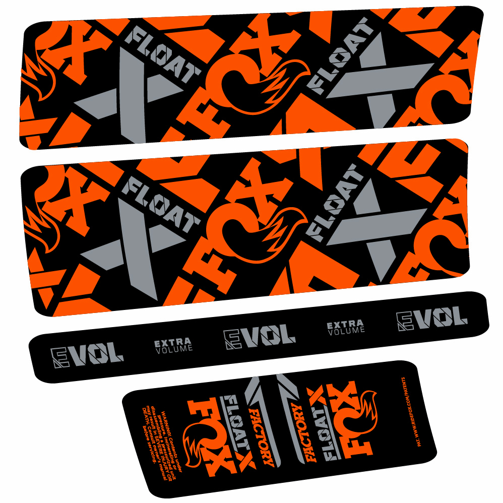 Autocollant Fox Float X Factory, Shock Absorber, Autocollant vélo vinyle