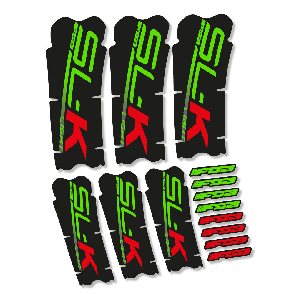 Autocollant FSA SLK Light, Pédalier, Vélo vinyle autocollant