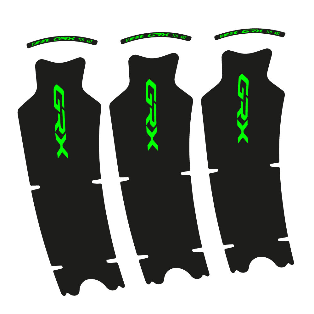 Autocollant Shimano GRX 11S 42T, Pédalier, Vélo vinyle autocollant
