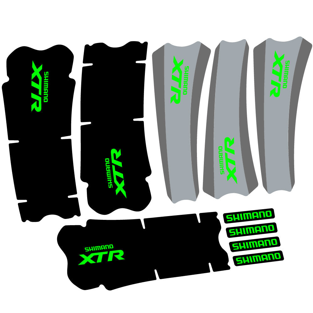 Autocollant Shimano XTR M970, Pédalier, Vélo vinyle autocollant