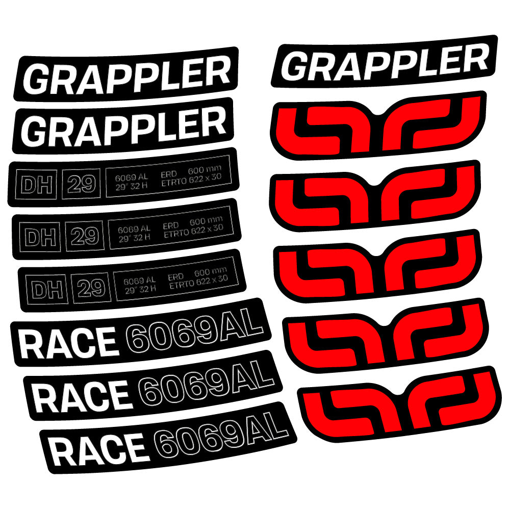 Autocollant E-Thirteen Grappler Race Alloy Downhill, Roues VTT 29, Autocollant Vélo vinyle