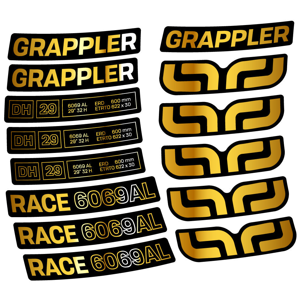 Autocollant E-Thirteen Grappler Race Alloy Downhill, Roues VTT 29, Autocollant Vélo vinyle