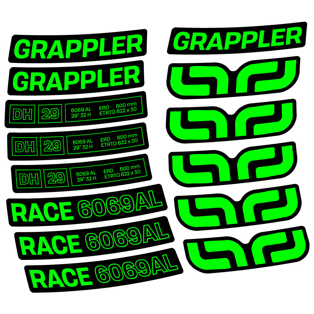 Autocollant E-Thirteen Grappler Race Alloy Downhill, Roues VTT 29, Autocollant Vélo vinyle