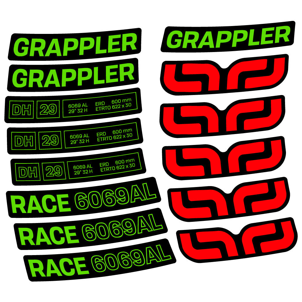 Autocollant E-Thirteen Grappler Race Alloy Downhill, Roues VTT 29, Autocollant Vélo vinyle