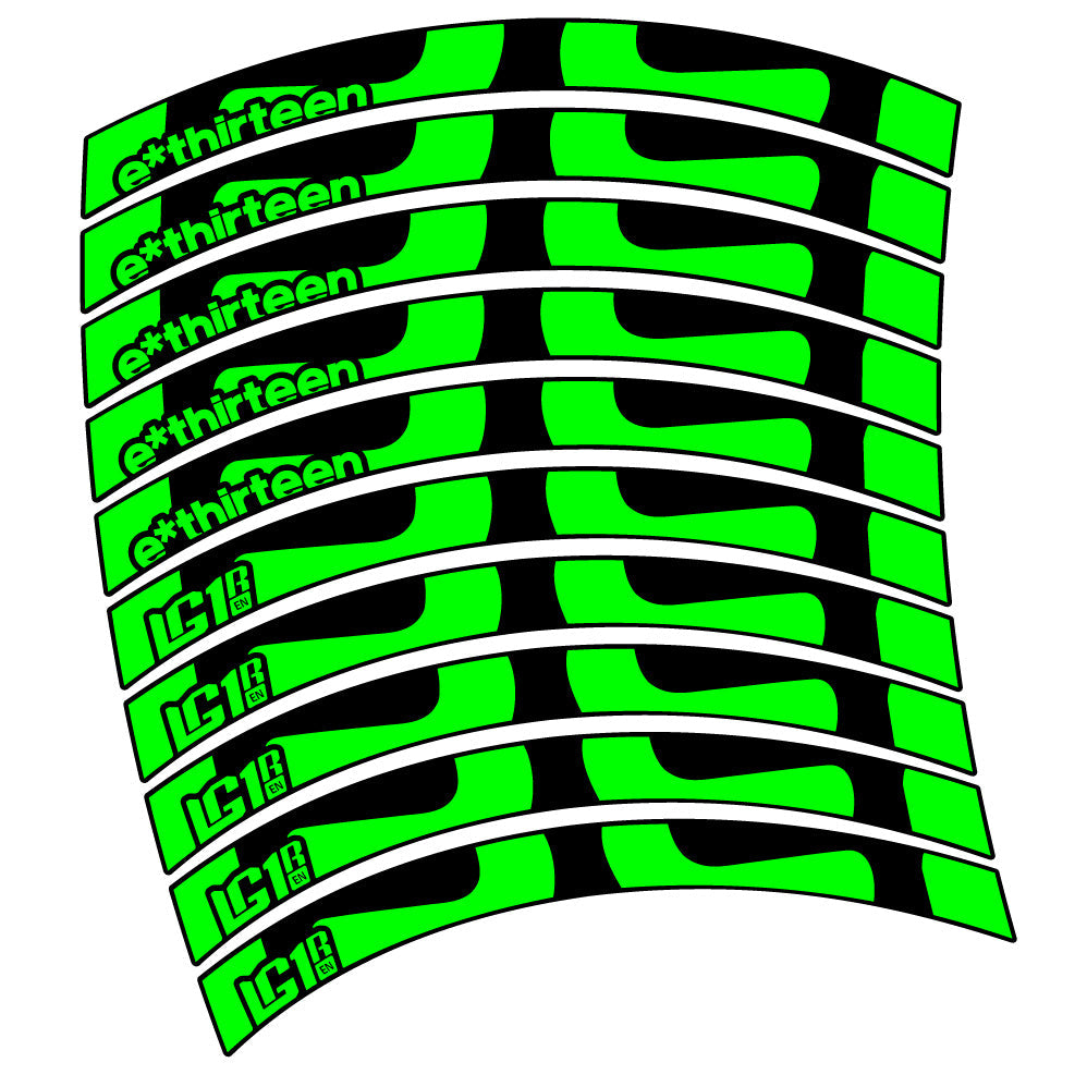 Autocollant E-Thirteen LG1R EN, Roues VTT 29, Vélo vinyle autocollant
