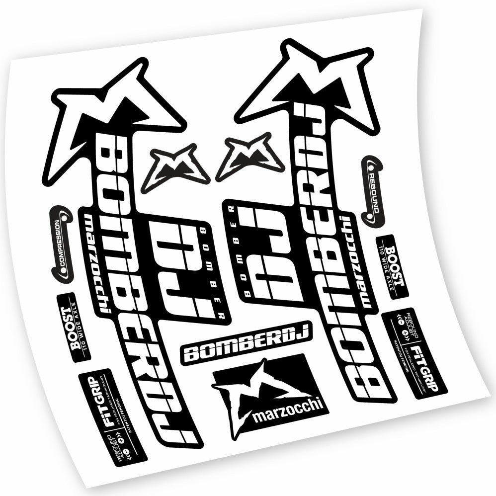 Autocollant compatible avec Marzocchi Bomber DJ 2021, Fourche 29, Vélo vinyle sticker