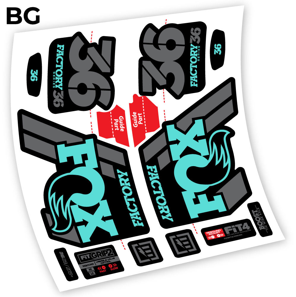 Autocollant Fox 36 Factory 2019, Vélo Fourche, autocollant vinyle