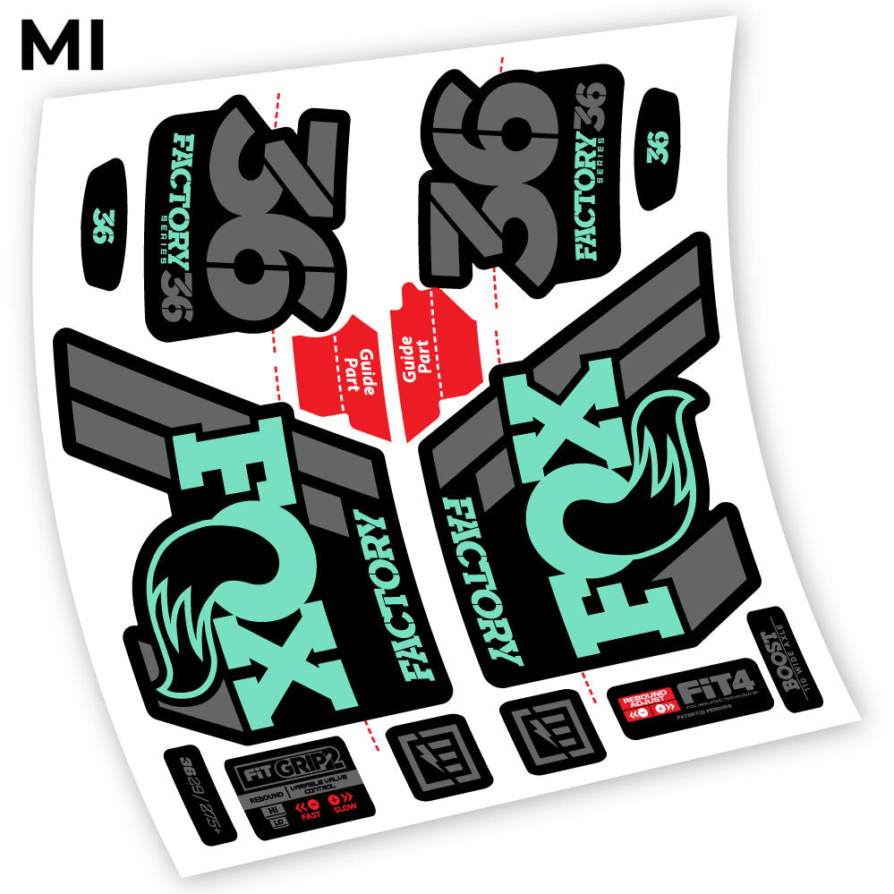 Autocollant Fox 36 Factory 2019, Vélo Fourche, autocollant vinyle