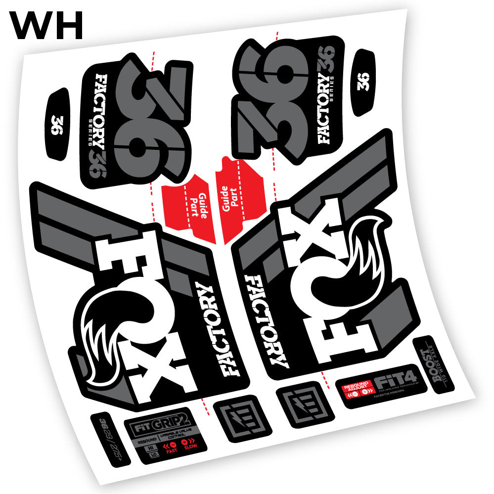 Autocollant Fox 36 Factory 2019, Vélo Fourche, autocollant vinyle