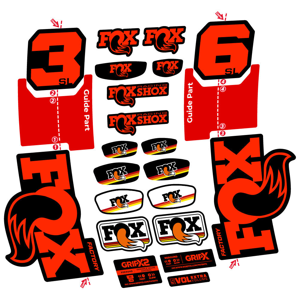 Autocollant Fox 36 SL Factory, Fourche 29, Autocollant Vélo vinyle