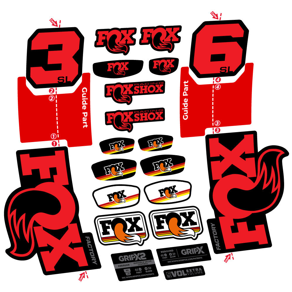 Autocollant Fox 36 SL Factory, Fourche 29, Autocollant Vélo vinyle