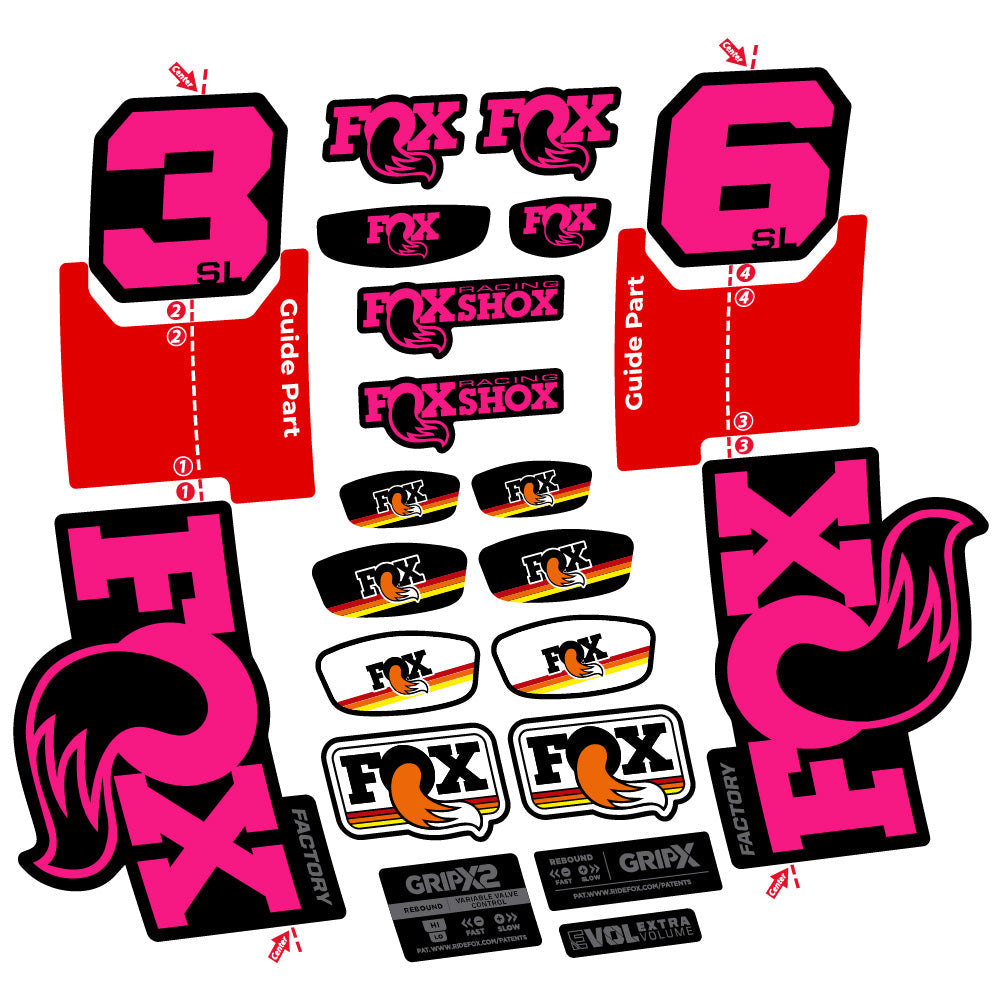 Autocollant Fox 36 SL Factory, Fourche 29, Autocollant Vélo vinyle