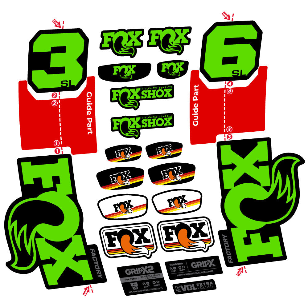 Autocollant Fox 36 SL Factory, Fourche 29, Autocollant Vélo vinyle