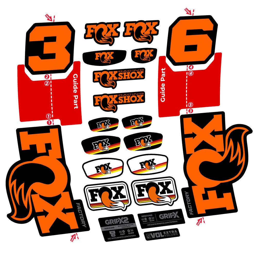 Autocollant Fox 36 Factory, Fourche 29, Autocollant Vélo vinyle