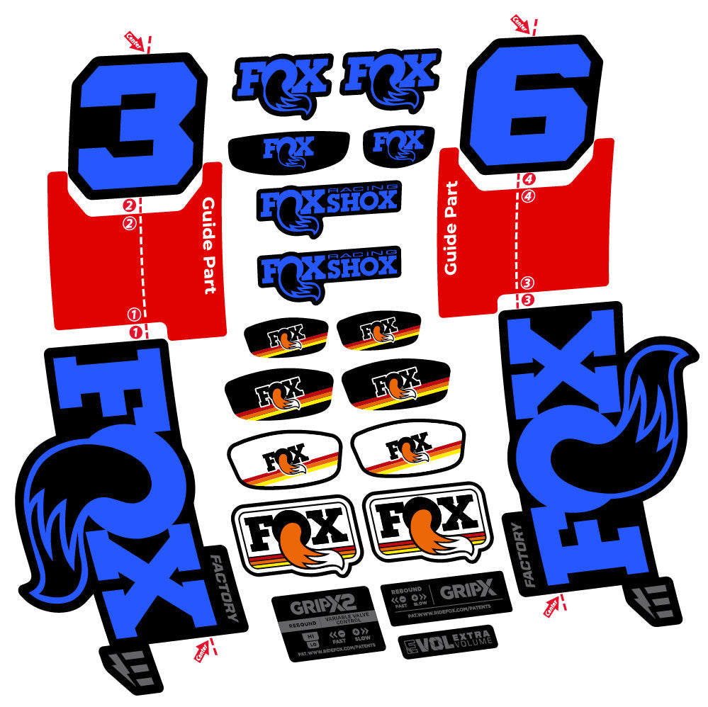 Autocollant Fox 36 Factory E-Optimized, Fourche 29, Autocollant Vélo vinyle