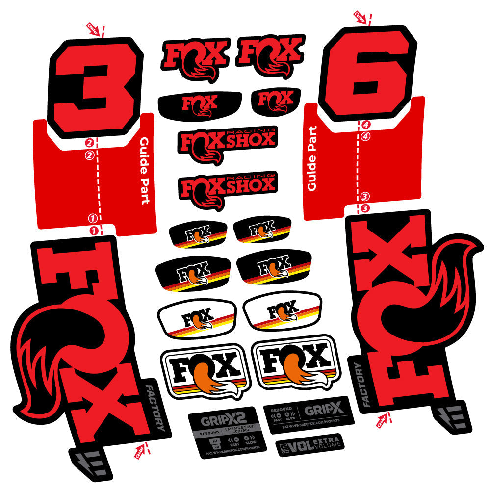 Autocollant Fox 36 Factory E-Optimized, Fourche 29, Autocollant Vélo vinyle