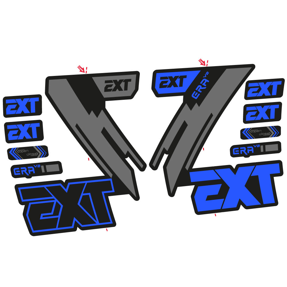 Autocollant EXT Era V2, Fourche 29, Vélo vinyle autocollant