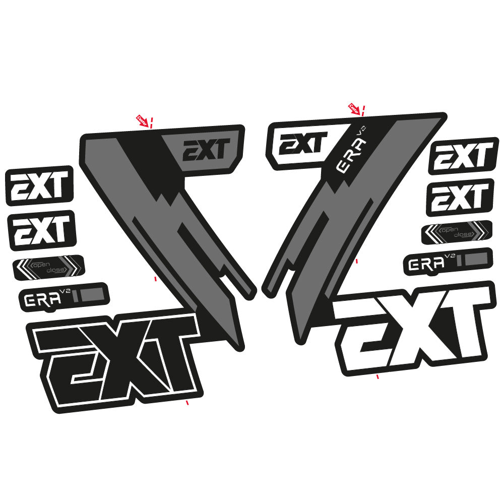 Autocollant EXT Era V2, Fourche 29, Vélo vinyle autocollant