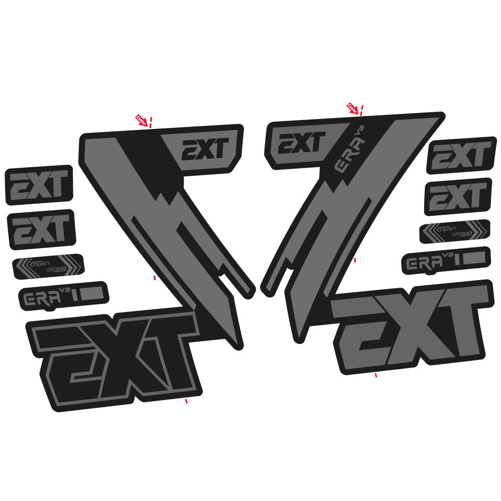 Autocollant EXT Era V2, Fourche 29, Vélo vinyle autocollant