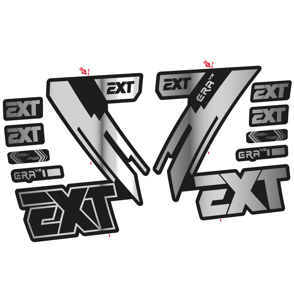 Autocollant EXT Era V2, Fourche 29, Vélo vinyle autocollant