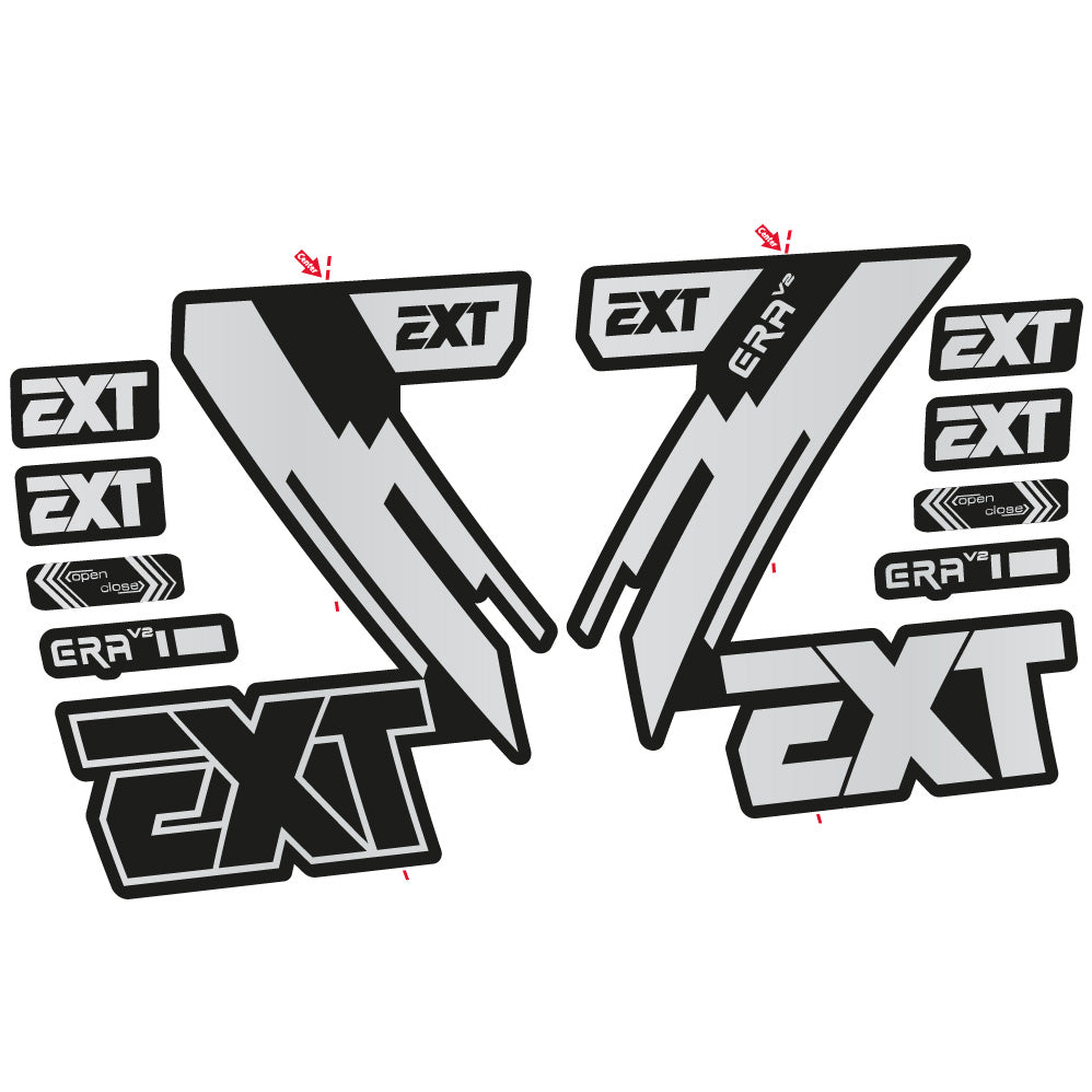Autocollant EXT Era V2, Fourche 29, Vélo vinyle autocollant