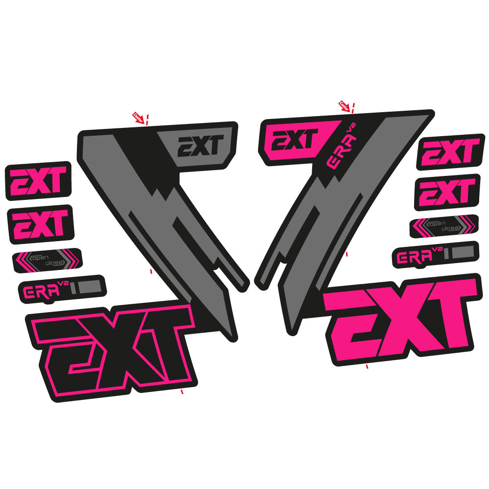 Autocollant EXT Era V2, Fourche 29, Vélo vinyle autocollant