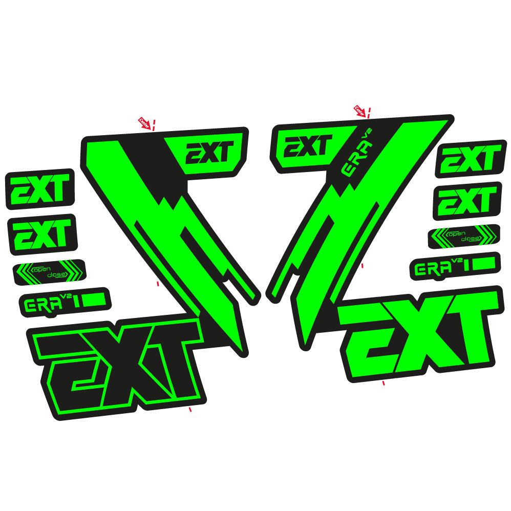 Autocollant EXT Era V2, Fourche 29, Vélo vinyle autocollant