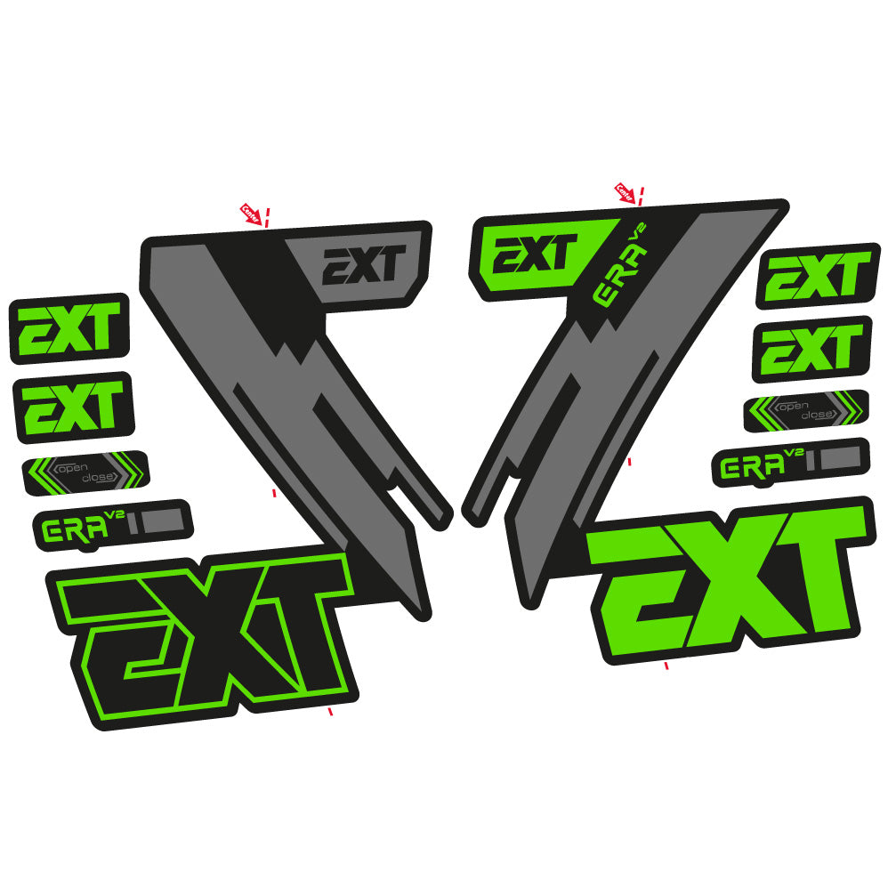 Autocollant EXT Era V2, Fourche 29, Vélo vinyle autocollant