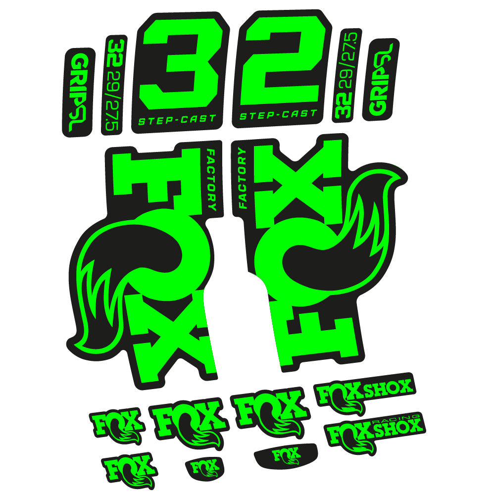 Autocollant Fox 32 Factory SC 2025, Fourche 29, Autocollant Vélo vinyle