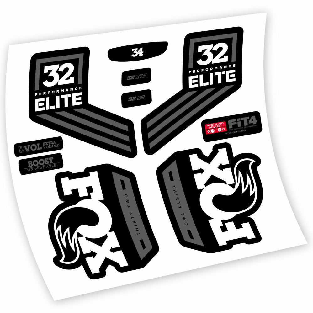 Autocollant Fox 32 Performance Elite 2016, Fourche 29, Autocollant Vélo vinyle