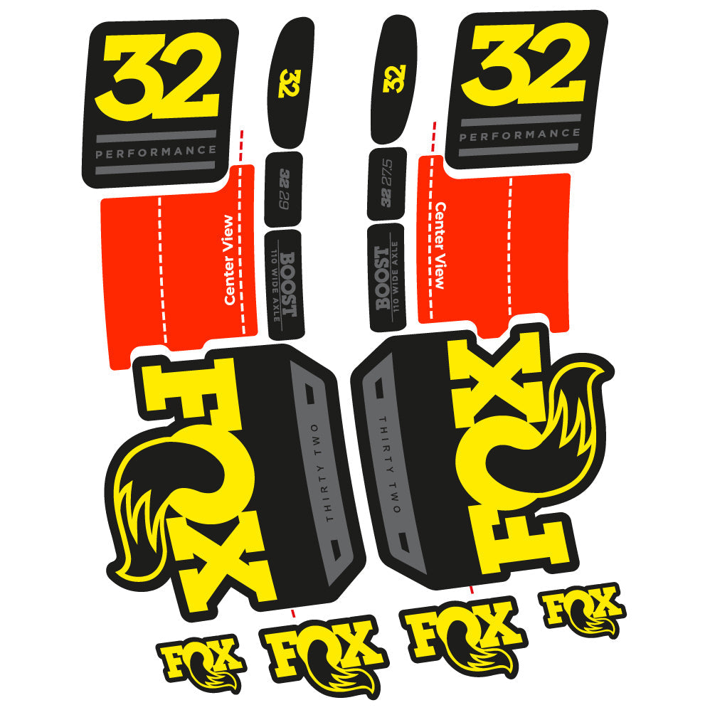 Autocollant Fox 32 Performance 2019 Vélo Fourche vinyle autocollant