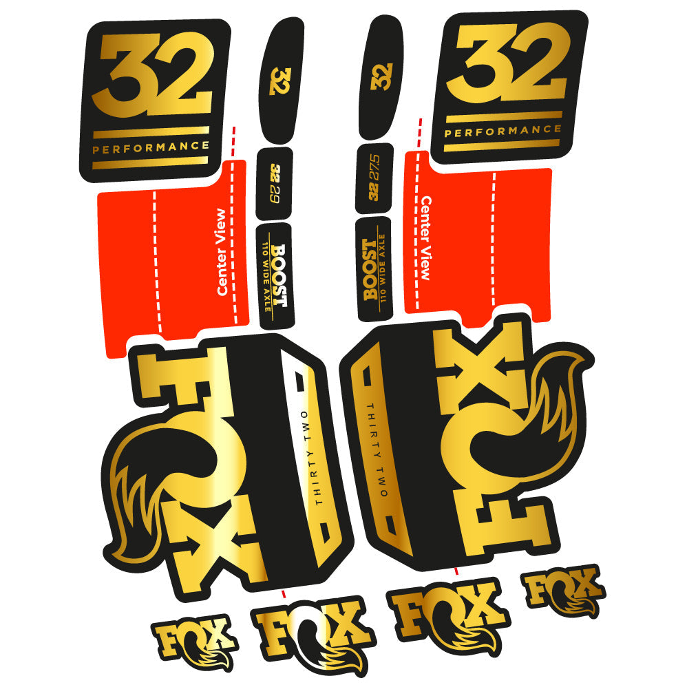 Autocollant Fox 32 Performance 2019 Vélo Fourche vinyle autocollant