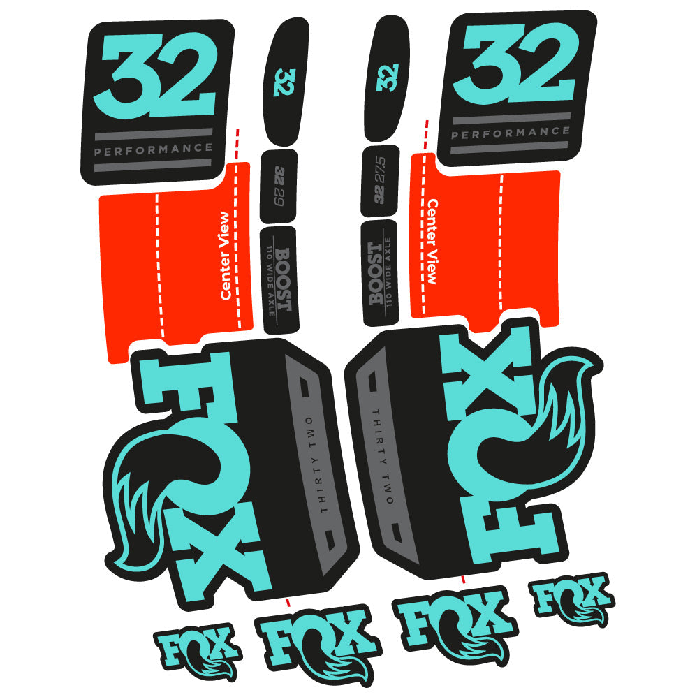 Autocollant Fox 32 Performance 2019 Vélo Fourche vinyle autocollant