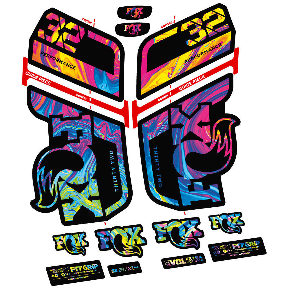 Autocollant Fox 32 Performance 2022 VEC, Vélo Fourche, Vinyle sticker