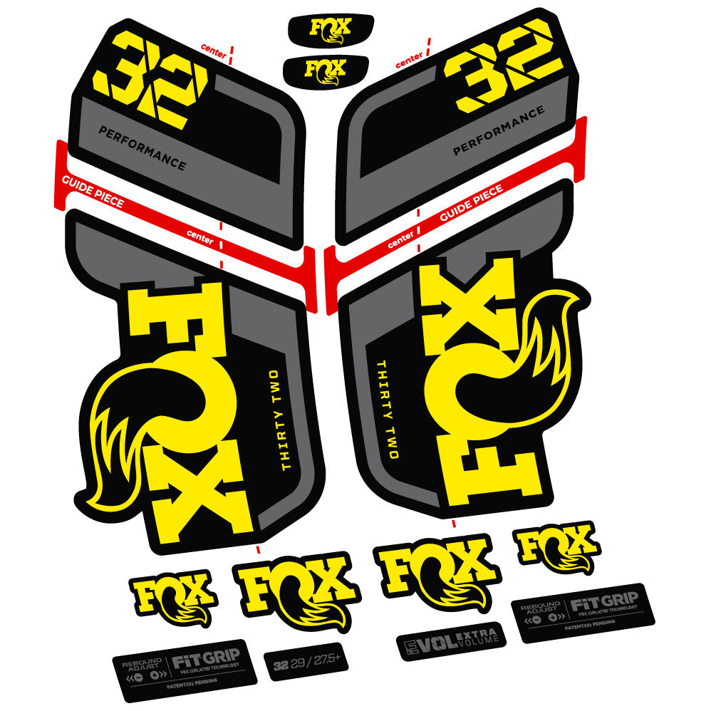 Autocollant Fox 32 Performance 2022 VEC, Vélo Fourche, Vinyle sticker
