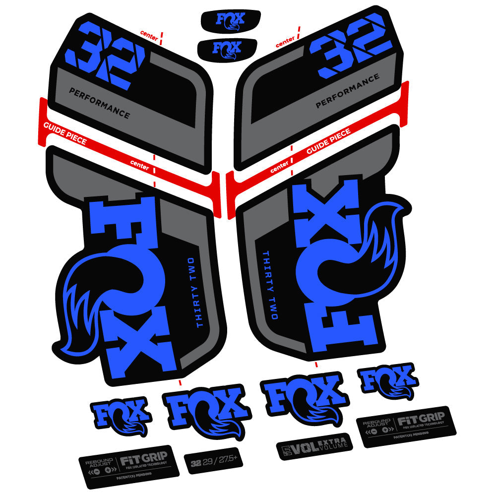 Autocollant Fox 32 Performance 2022 VEC, Vélo Fourche, Vinyle sticker